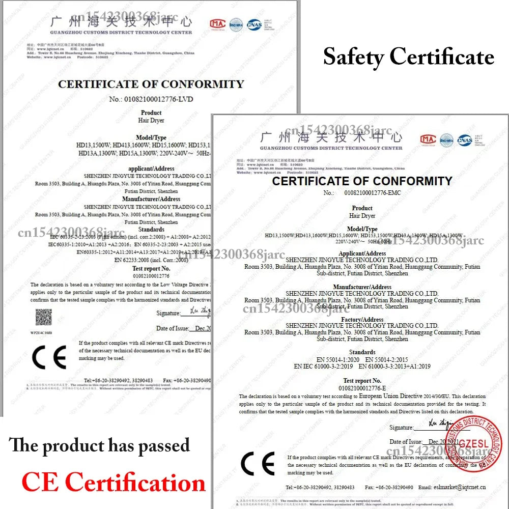 Professional Super Hair Dryer Personal Hair Care Styling Negative ion Salon Tool Constant Anion Electric Leafless Hair Dryers