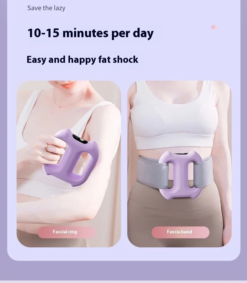 New Multi-Function Electric Fascia Ring Full-Body Vibration Massager Fitness Shaping Fat-Burning Equipment Deep Tissue Massage