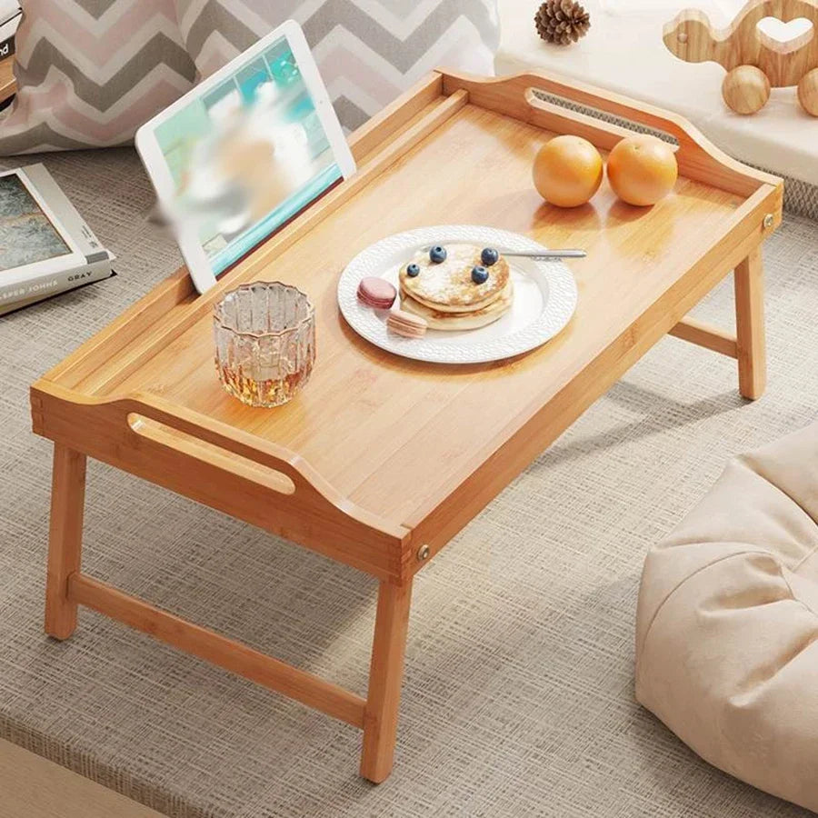 Table Dessert Folding Tray Bedroom Breakfast Tray Desk Office Tea Tray Multifunctional Reading Rack Floor Computer Desk Board