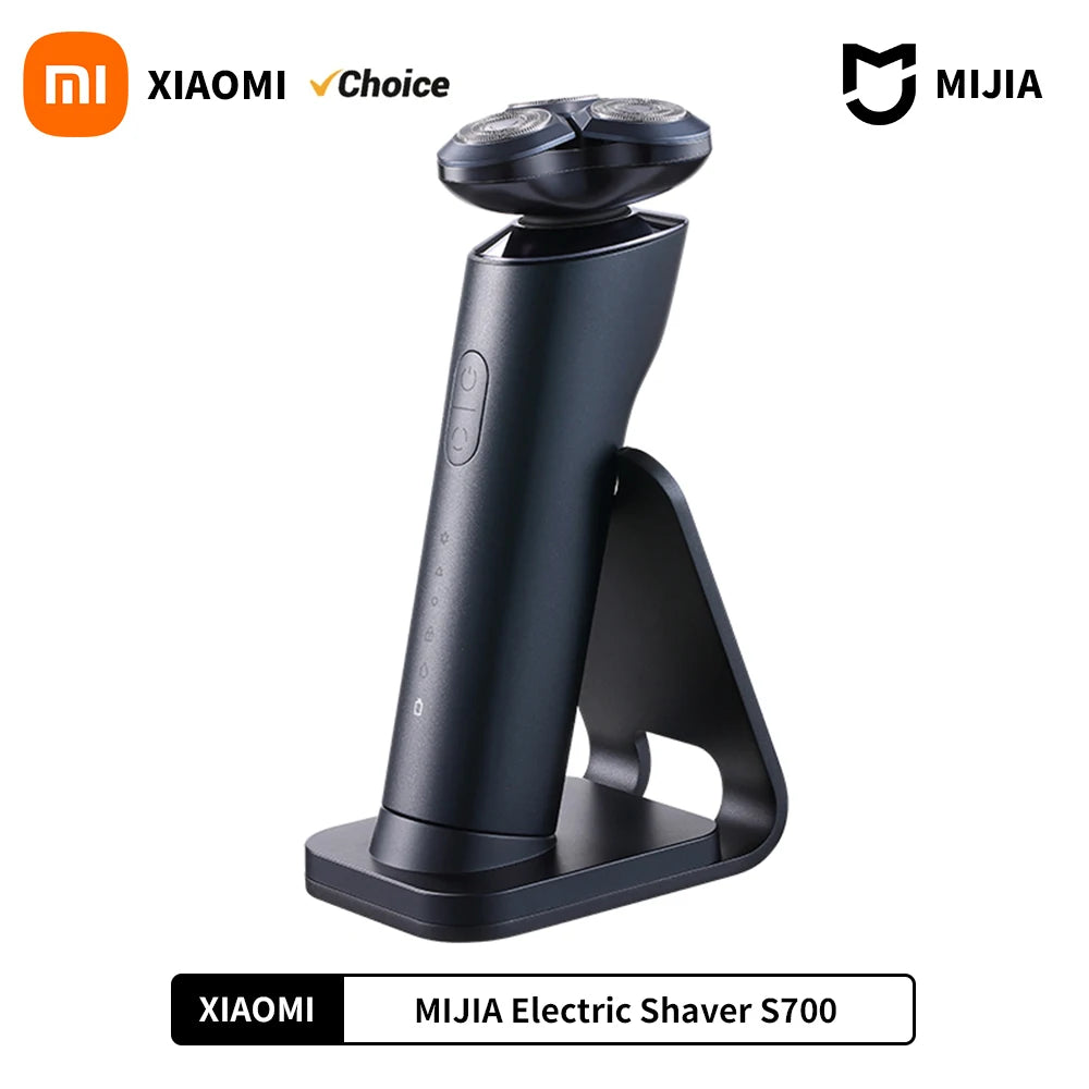 XIAOMI MIJIA Electric Shaver S700 Portable Flex Razor 3 Head Shaving IPX7 Waterproof Washable Beard Trimmer Trimer Cutter 30 day