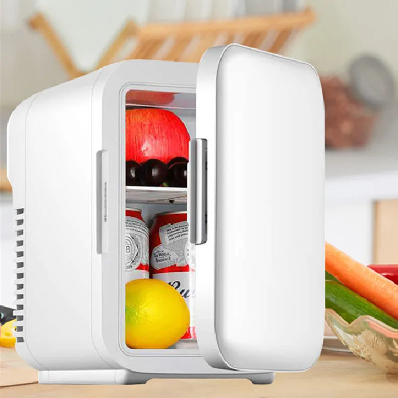 6L Mini Refrigerator, Small Household Dormitory, Car And Home Dual-Purpose Student Car Refrigerator Single Person Household