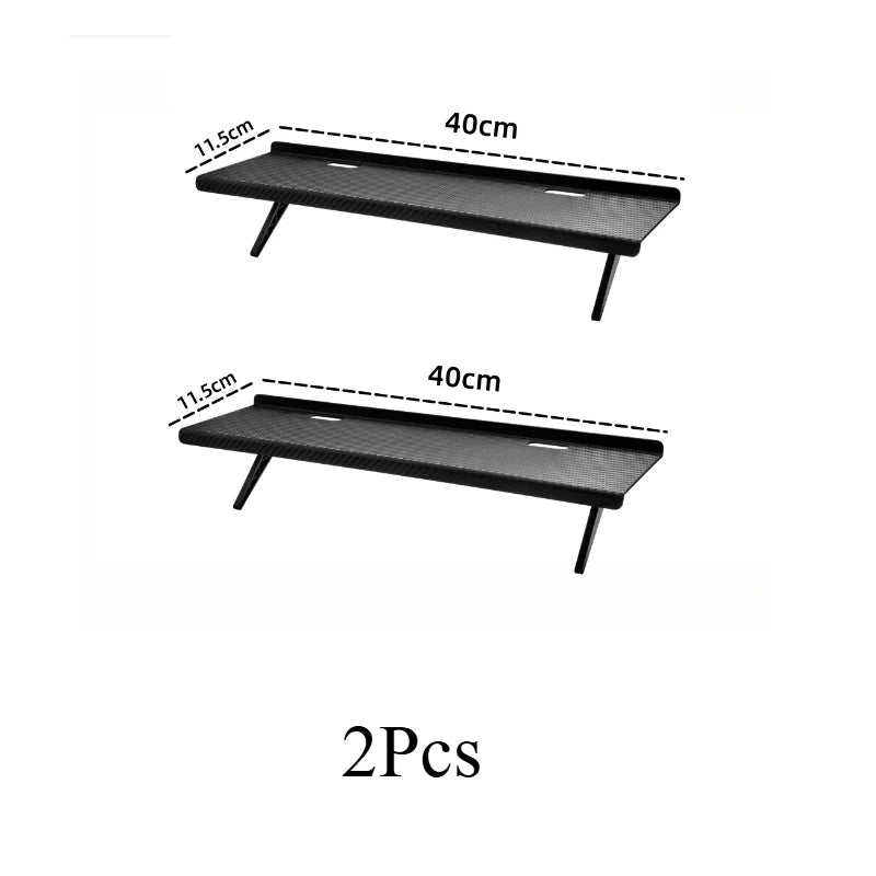Adjustable Universal TV/Monitor Top Shelf Organizer - Space-Saving Multi-Purpose Rack for Router, Media Box Computer Accessories