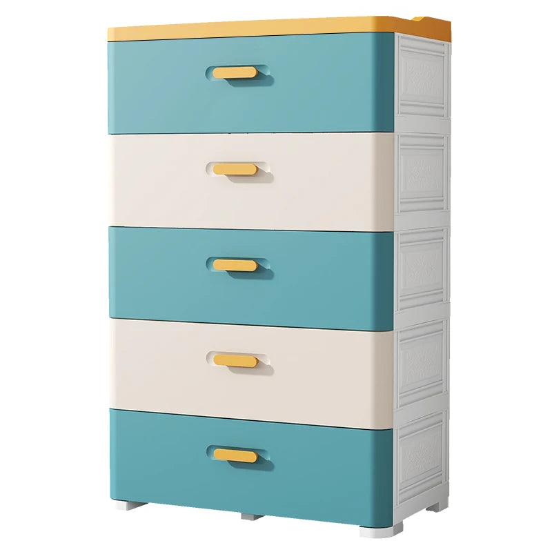 Thickened Drawer Storage Cabinet, Multi-Layer PP Organizer, Silent-Wheel Bedside Cabinet, Modern Large-Capacity Home Storage Box