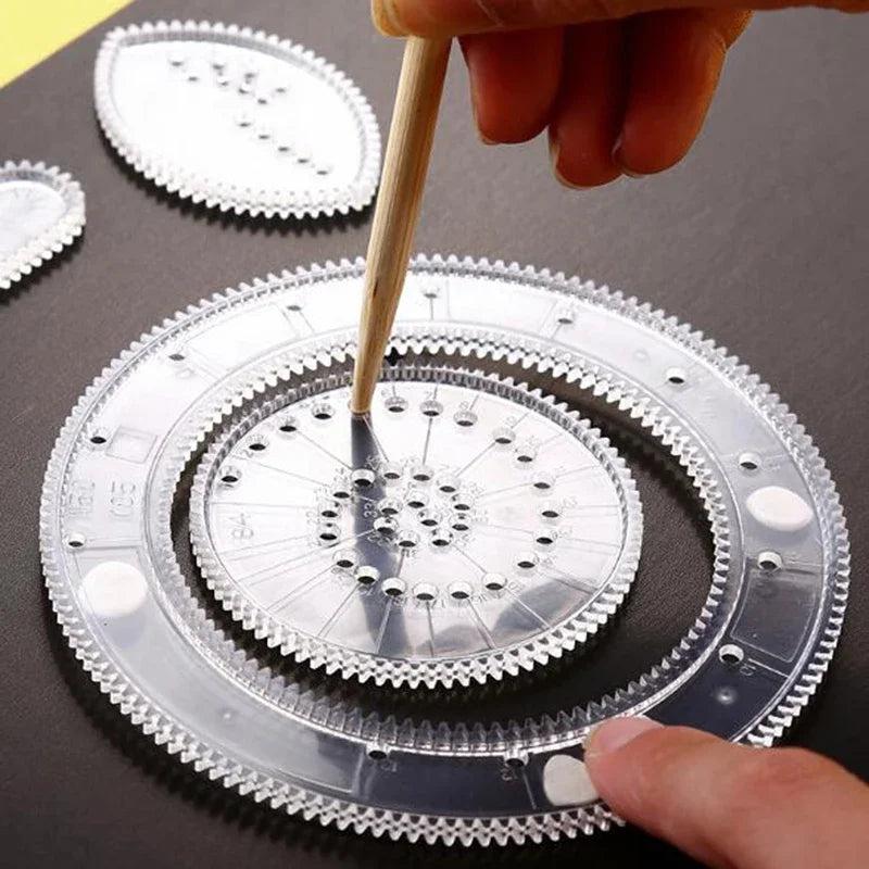 Spirograph Drawing Kit - Interlocking Gears & Wheels Set, Creative Geometric Art Toy for Kids Educational Gift