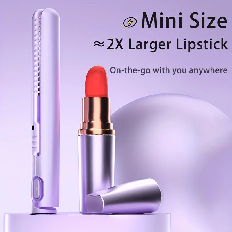 Portable Mini Hair Straightener Lightweight 180 Degrees Celsius Constant Temperature Control, Suitable for Bangs and Short Hair