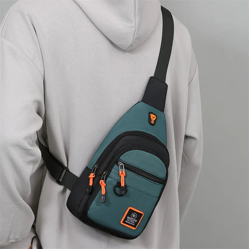 Chest Bags Men's One Shoulder Crossbody Bag Large Capacity Outdoor Sports Leisure Fashion Small Shoulder Bag Backpack Men's