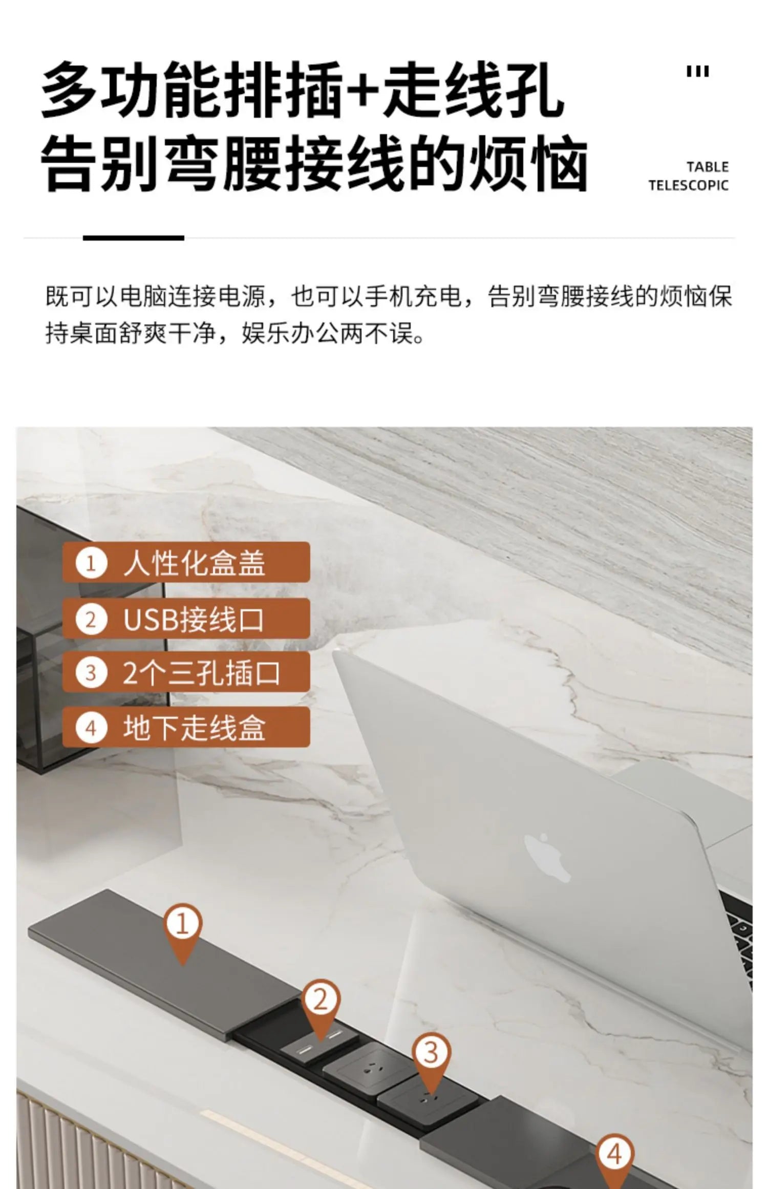 Nordic office desk with cabinets Modern high-end luxury countertop computer desk Elegant Design mesa para computador furniture