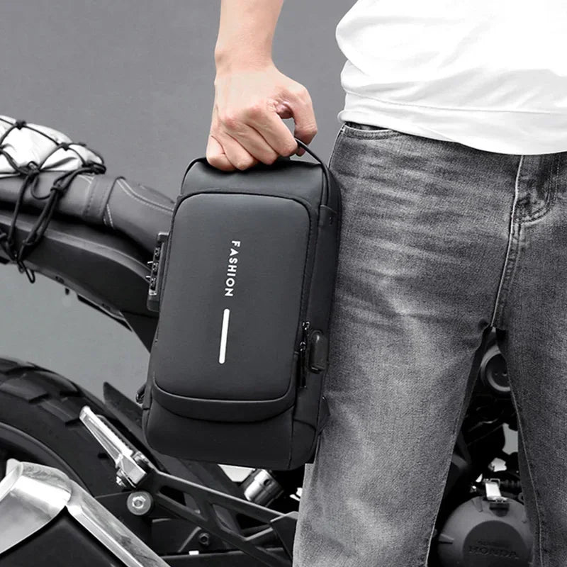 Men's anti-theft chest bag, multifunctional USB crossbody bag, travel sling bag, crossbody bag