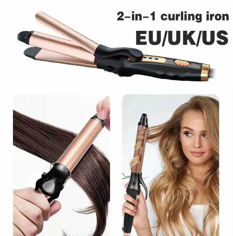 2 in 1 Automatic Hair Curler Auto Rotating Ceramic Hair Roller Professional Curling Iron Curling Wand Hair Waver