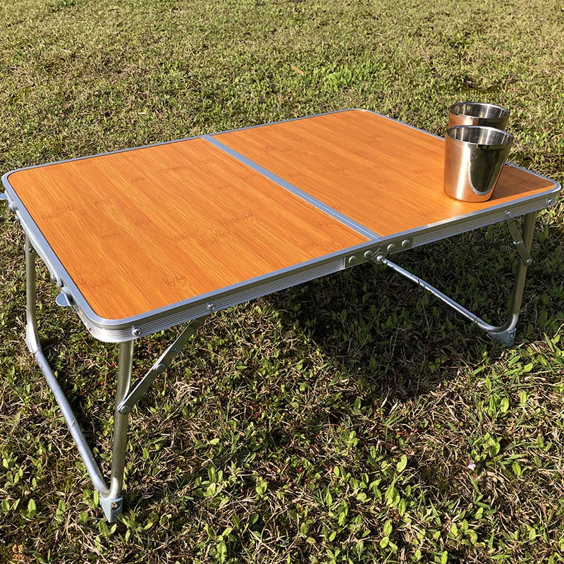 Mini Folding Table Outdoor Aluminum Table Camping Density Board Table Portable Picnic BBQ Small Table Computer Table