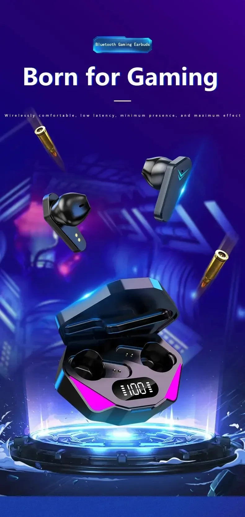 New Gaming Wireless Headphone Bluetooth Earphone audífonos bluetooth inalámbrico freeshippings items ear buds for xiaomi huawei