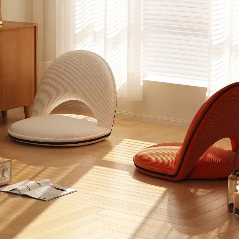 Foldable Lazy Sofa Tatami Backrest Single Seat Cushion for Bedroom Balcony Window Chair - Compact Living Space Seating