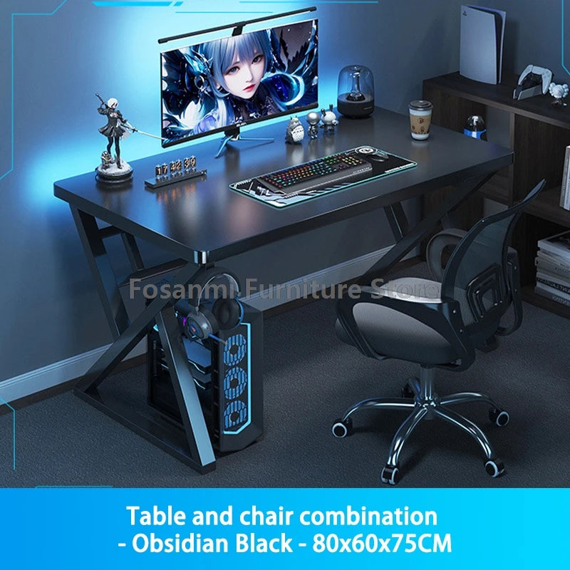 Compact Office Desk and Chair Set Computer Ergonomic Mesh Chair Table for Gaming Writing Modern Home Furniture Desks Chairs Sets