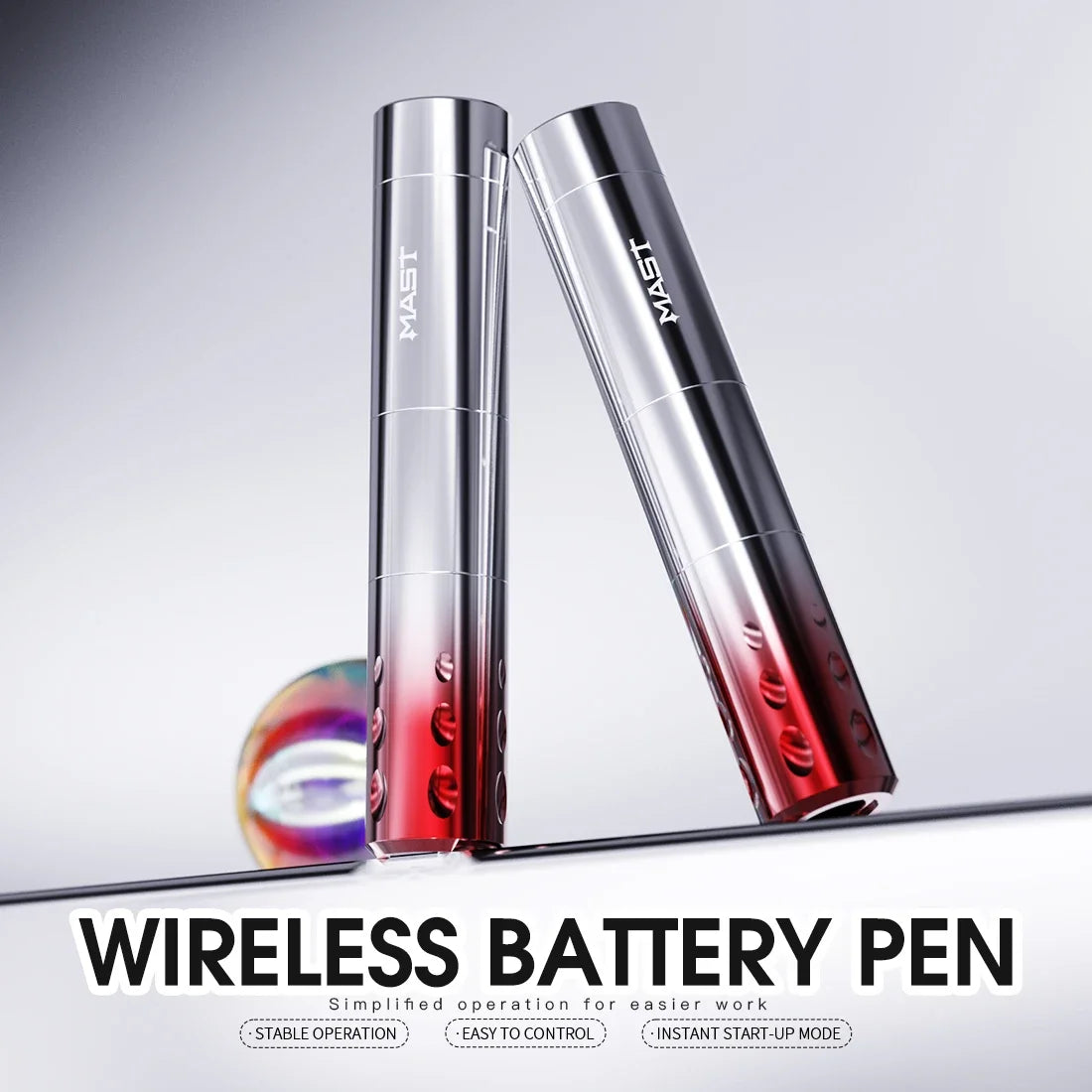 3.0mm Stroke Mast Wireless Tattoo Machine Instant Start-up Mode Coreless Motor Permanent Makeup Machine Pen Tattoo Supplies