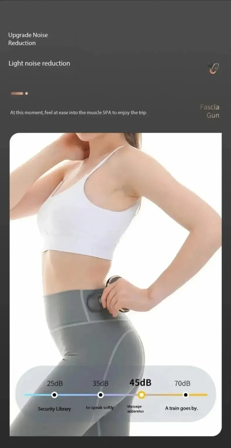 Mini Vibrating Fascia Gun Portable Silent Muscle Massager Motorized High Frequency Vibration Relaxation Artifacts