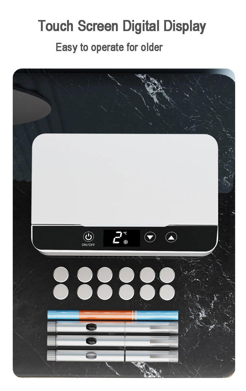 Double-layer Large Capacity Insulin Cold Box Rechargeable Insulin Refrigerator Medicine Cooler With Carrying Bag