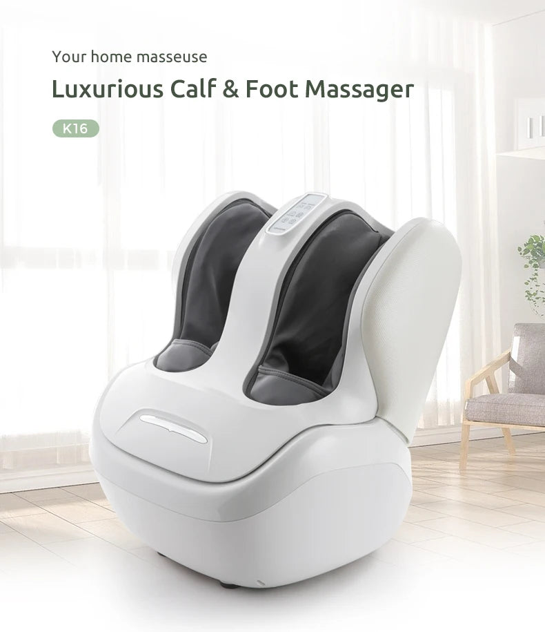 MARESE Electric Calf and Foot Massage Machine Vibration Shiatsu Air Compression Heat Rolling Kneading Leg Beauty Massager K16