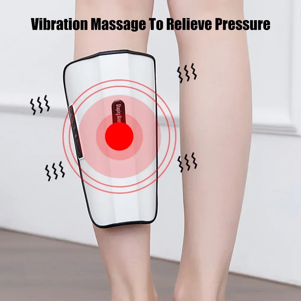 Electric Leg Adjustable Massager Warming Massage Machine Portable Ems Vibration Heating Slimming Calf Massager Usb Rechargeable