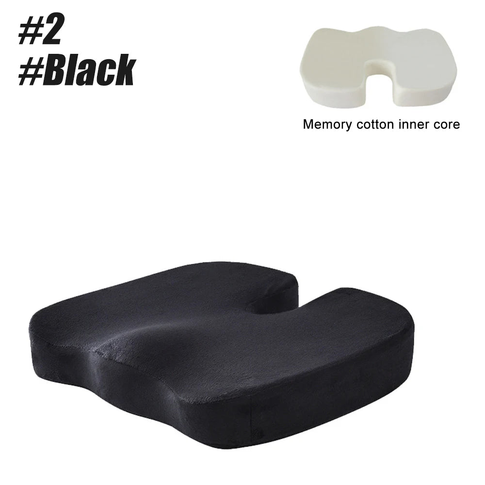 1PCS Seat Cushion Pillow for Office Chair - Memory Foam Firm Pad - Sciatica,Lower Back Pain -Contoured Posture Corrector for Car