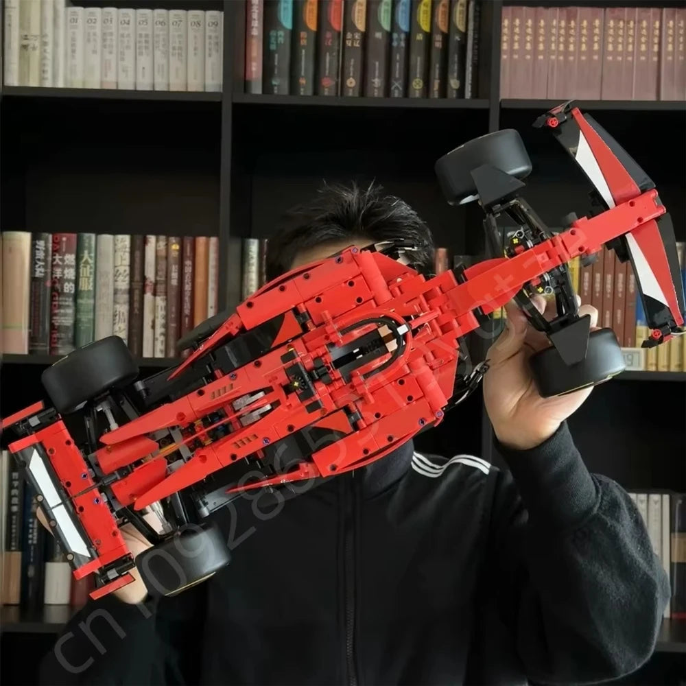 Super red sports car formula racing track car puzzle assembly group boys and girls birthday gift toys