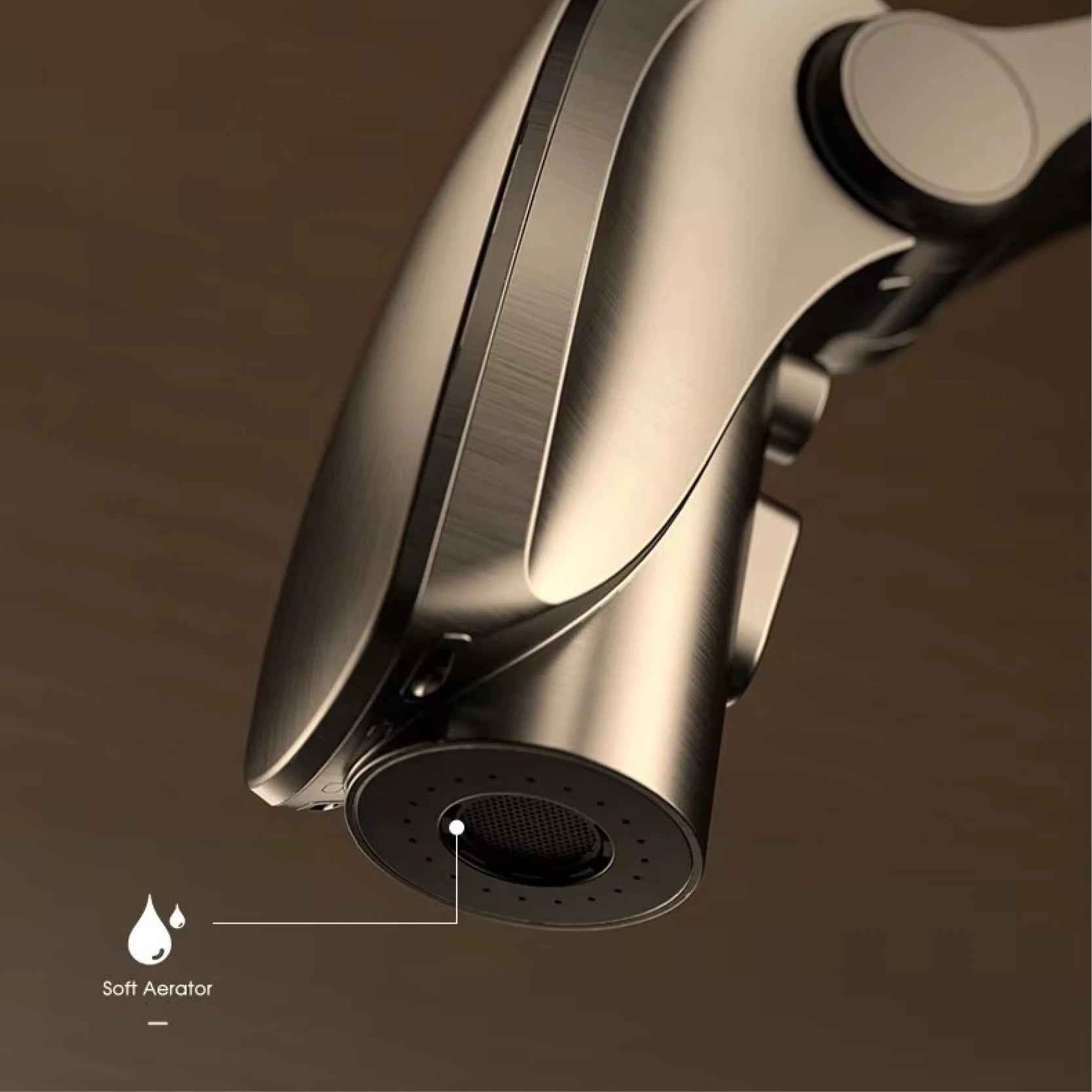 Luxury Gunmetal Brass Kitchen Faucet with LED Display,Sensor&Pull-Out 3-Function Spray,Touchless High Pressure Water-Saving Tap