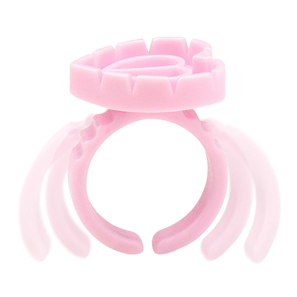 100PCS Glue Rings Lash Rings for Glue, Pigment Rings for Eyelash Extensions Eyelash Glue Holder Lash Glue Ring Smart Cups