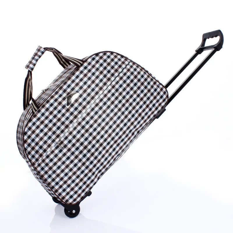 Large Capacity Travel Trolley Bags Women Men Wheeled Bag Oxford Waterproof Rolling Luggage Suitcase Travel Bag With Wheels