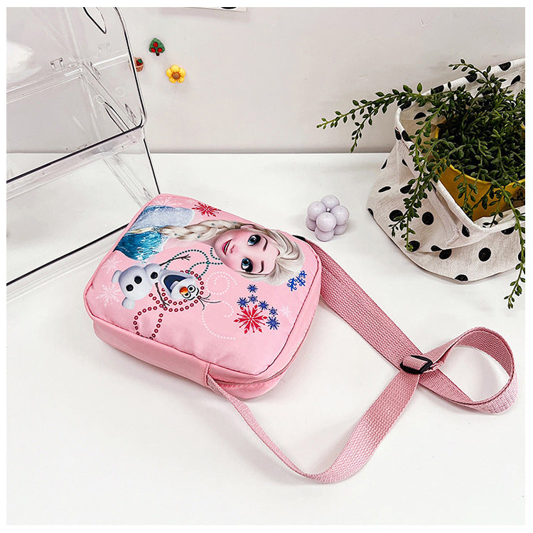 Disney New Cartoon Frozen Children's Bag Baby Girl Cute Princess Crossbody Bag Elsa Gift Shoulder Mobile Phone Bag