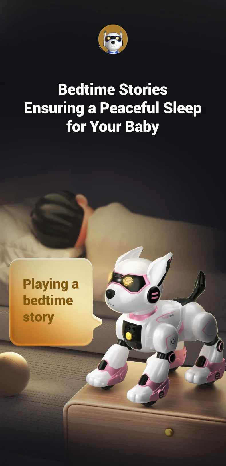 JJRC New Product R27 Smart Voice Robot Dog - Kids' Electronic Pet, Early Education Interactive Toy Robot Halloween Gift