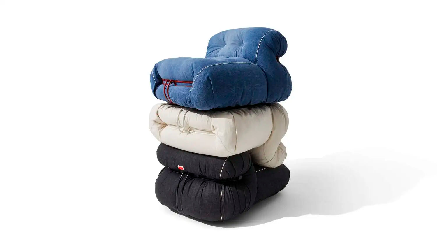 CASSINA Italian SORIANA Big Hippo Steel Teeth Medieval Wabi Sansi Cream Wind Fabric Corduroy Single Sofa