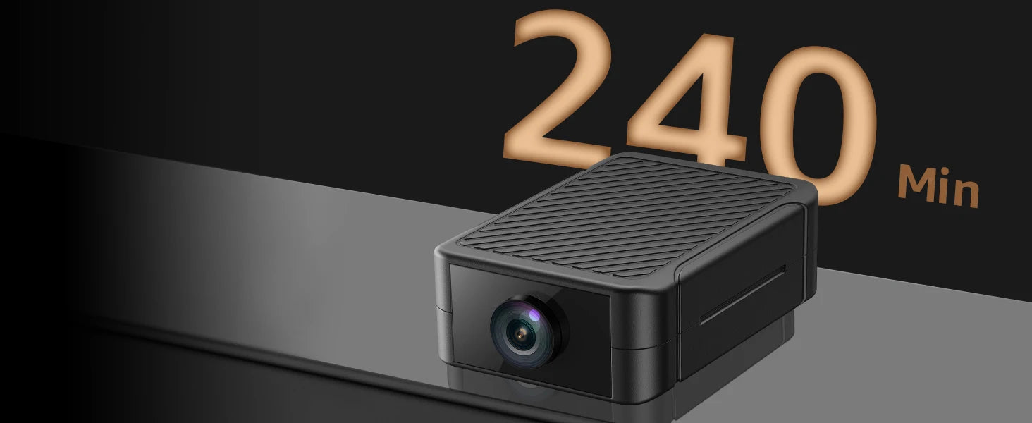 Indoor 4K Security Mini Camera Night Vision 4H Battery Life Motion Detection Alerts SD/Cloud Storage Phone App Control Baby Cam