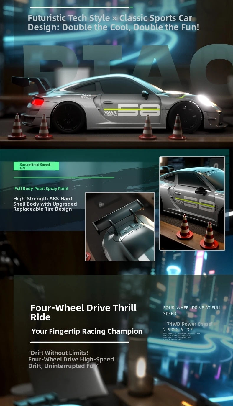 2025 New, Limited Edition Rc Drift GT3 RS 911 mi SU7 1:24 Drift Racing Car, Racing Kids Gift with High Speed Remote Control