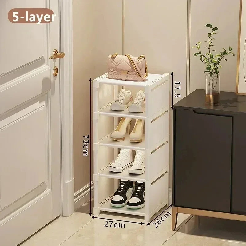 Multilayer Storage Cabinet for Doorway Shoe Shelf for Home Dustproof Shoe Organizer for Entryway Rental Apartment Easy Assembly