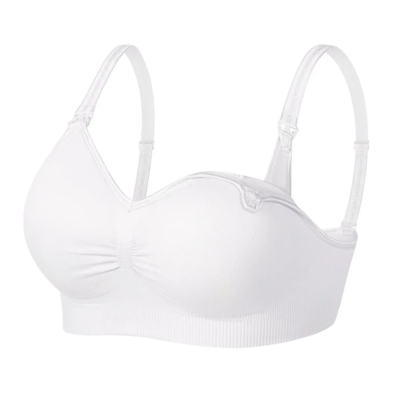 New Wireless Front Open Nursing Bra Soft Lace Breathable Seamless Maternity Breastfeeding Bras Maternal Support For Pregnant