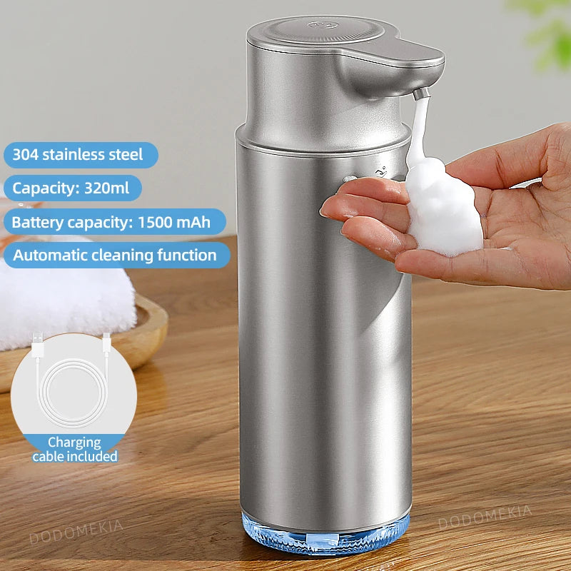Stainless Automatic Soap Dispensers Rechargeable Touchless Sensor Smart Washing Hand Machine Liquid Hand Sanitizer Pump Foaming