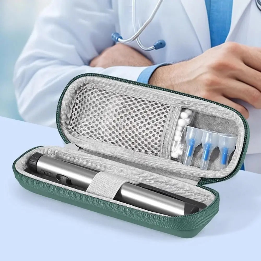 EVA Insulin Cooling Bag Waterproof with Gel Translation Pen Storage Bag Thermal Insulated Pocket Pill Protector for Diabetics