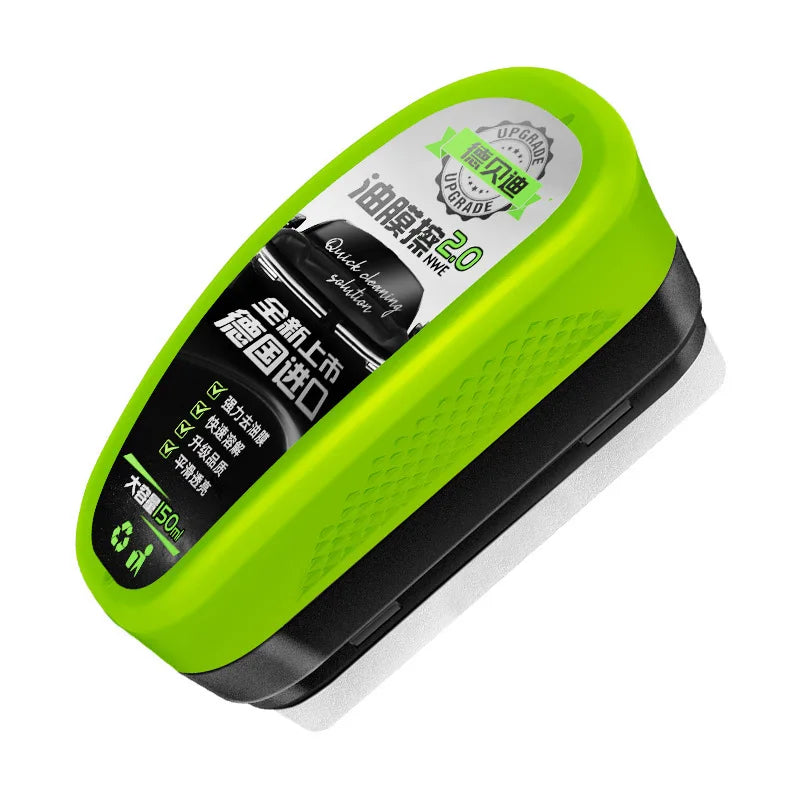 Car Glass Oil Film Remover Automotive Car Glass Sponge Cleaning Brush Front Inside Windshield Glass Oil Film Cleaning Agent