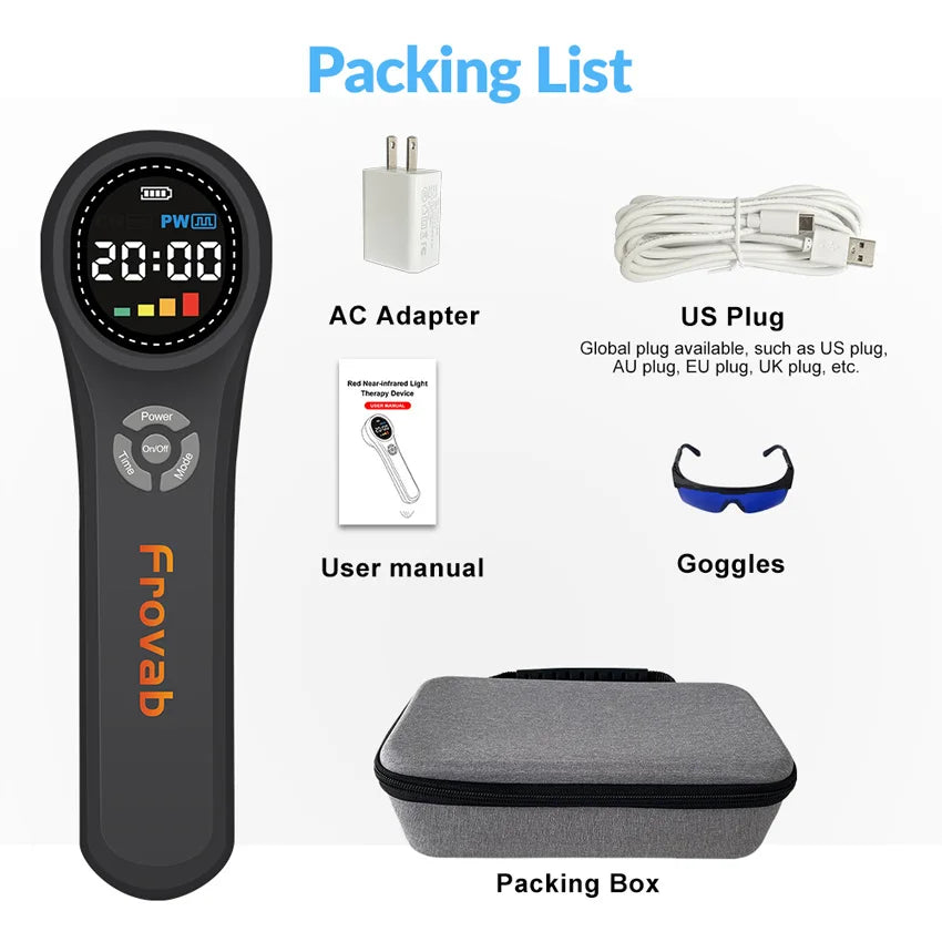 Professional Therapeutic Cold Laser Physiotherapy Relax Treatment Massager Laser Therapy Device 980nm 810nm 660nm for Body Pain