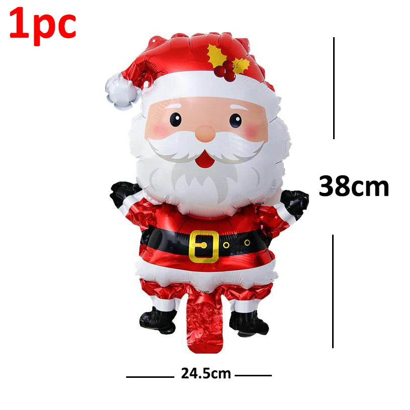 119cm Large Santa Claus Aluminum Foil Balloon for Christmas Party Decorative Supplies New Year 2025 Decor Gifts