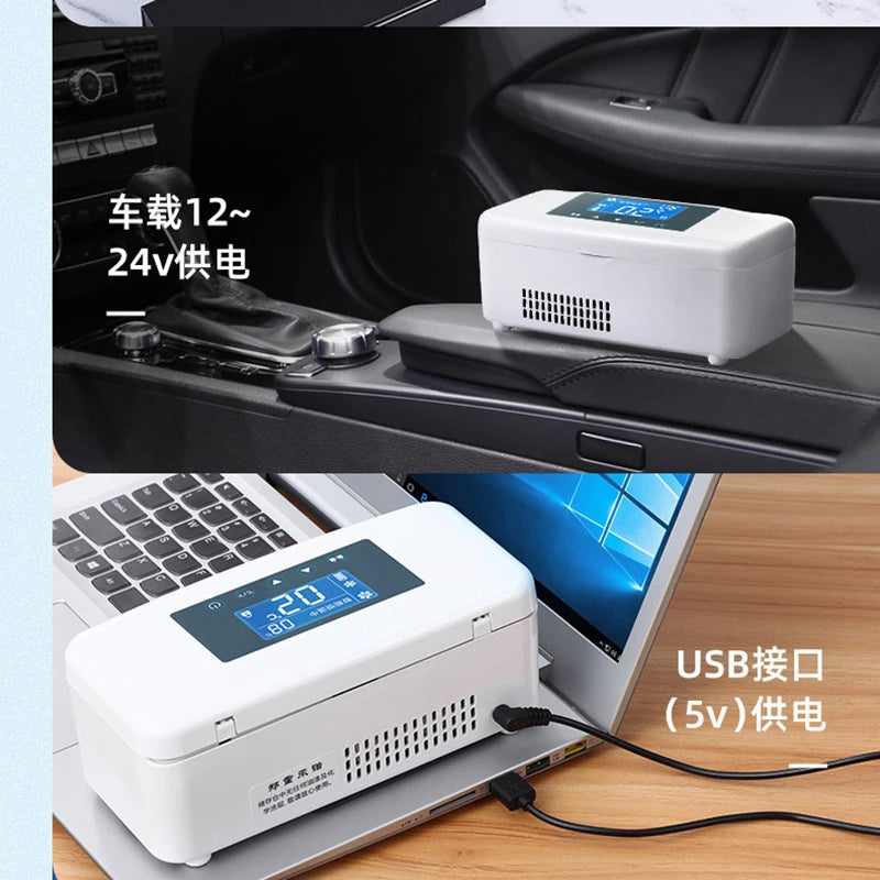 Portable Household Insulin Cooler Case Car Small Refrigerator Mini Cold Boxes Mini Drug Constant Temperature Refrigerator