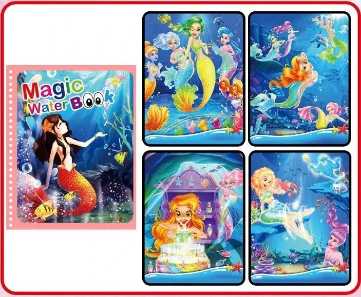 Magical Book Water Drawing Montessori Toys Reusable Coloring Book Magic Water Drawing Book Sensory Early Education for Children
