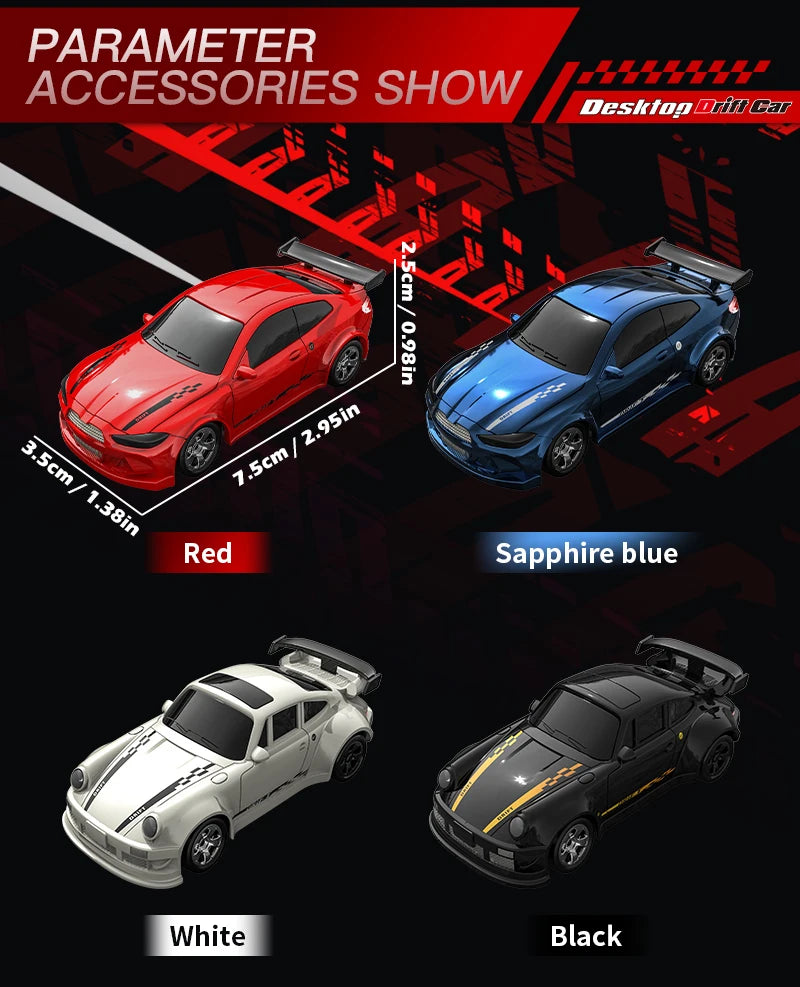 Kf20 1/43 Mini Rc Drift Car Full Scale 4wd Desktop Rc Vehicle Simulation Of Remote Control Models Toys For Kids Christmas Gifts