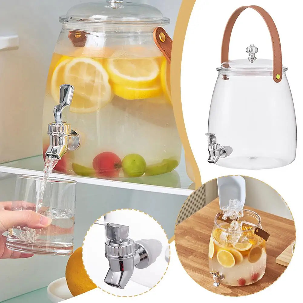 3L/5L PET Cold Water Kettle With Tap Tea Pots Dispenser Jug Juice Pitcher Pot For Refrigerator Drink Drinkware Cold Water Bucket