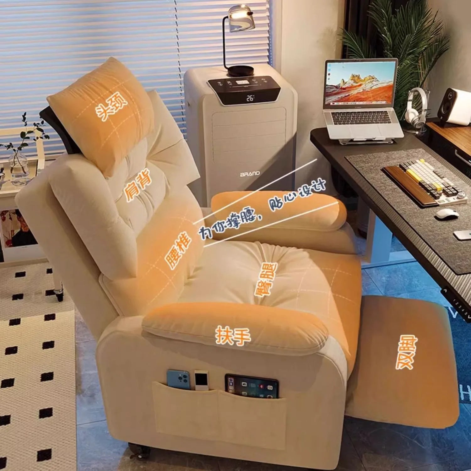 Sofa Computer Chair Sitting Comfort Home Lazy Chair Can Lie in The Bedroom Internet Cafe Single Lazy Sofa Gaming Chair