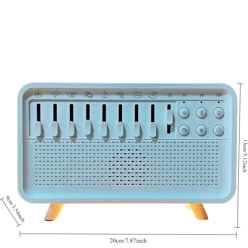 4 in 1 HIFI Bluetooth Speaker LED White Noise Speaker White Noise Sleep Aid Night Light Humidifier Machine with 8 Nature Sounds