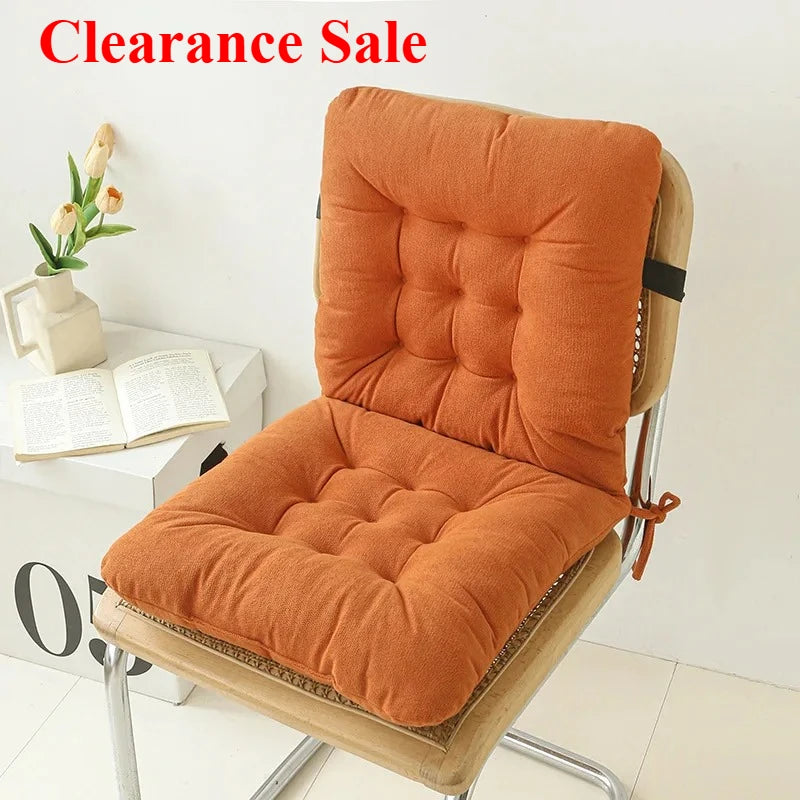 2025 new chenille one-piece chair cushion solid color sedentary bay window backrest cushion office chair cushion
