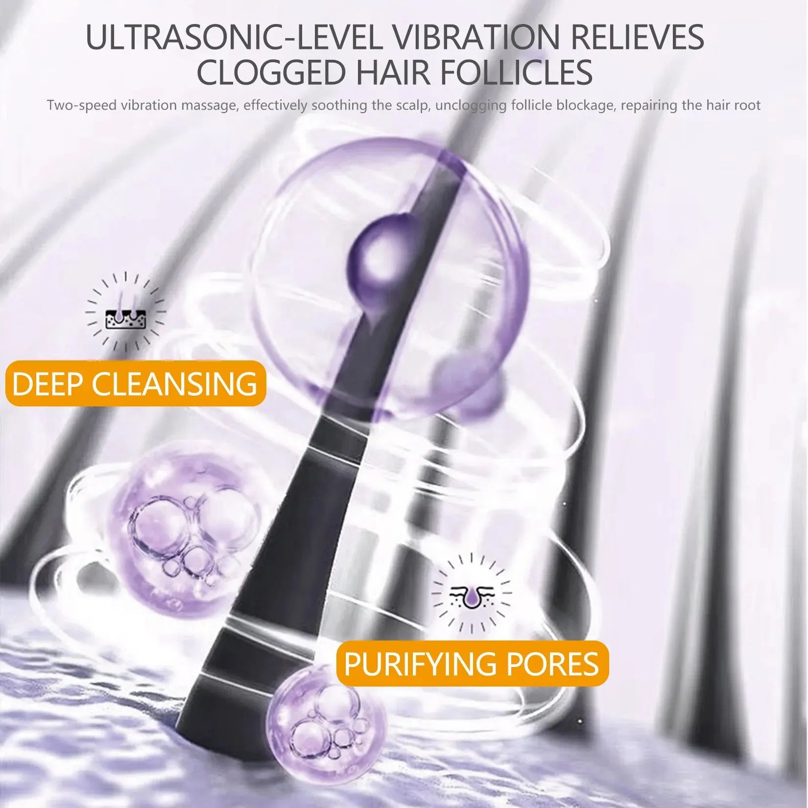 Electric Negative Ion Massage Comb, Hair More Fluffy and Smooth without Tangles Two Vibration Massage, Effectively Soothing