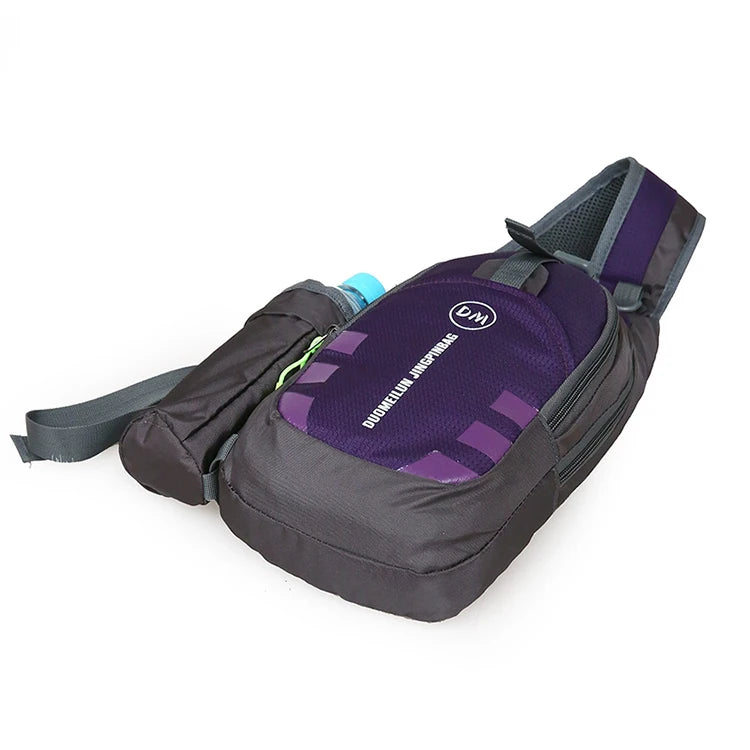 Men's leisure multifunctional chest bag, suitable for outdoor sports, cycling, and daily commuting, adjustable shoulder bag, cro