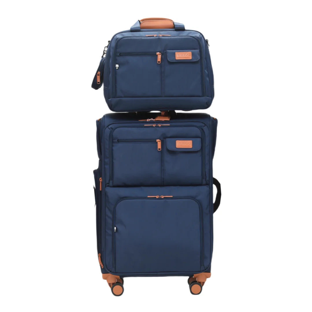 KLQDZMS Luggage Travel Bag Set 20"24"28 Inch Large Capacity Trolley Case Oxford Cloth Boarding Box with Wheels Rolling Suitcase