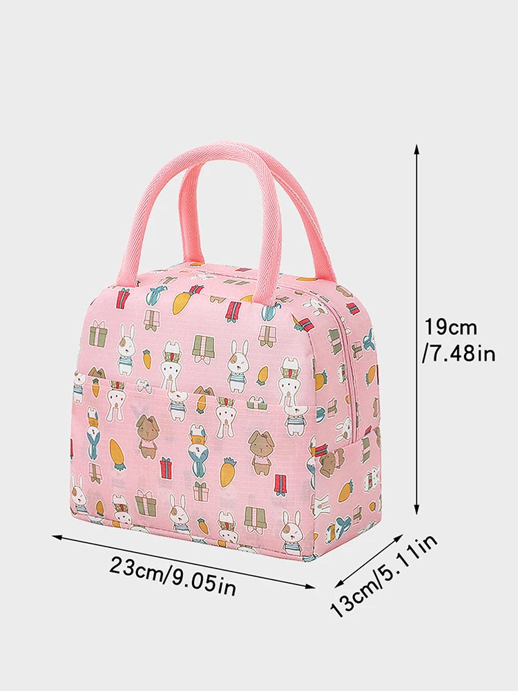 1PC Portable Lunch Bags Thermal Insulation Lunch Box Storage Bag Children's School Lunch Box Bag Picnic Storage Large Capacity